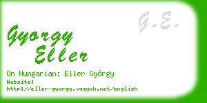 gyorgy eller business card