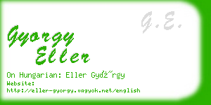 gyorgy eller business card